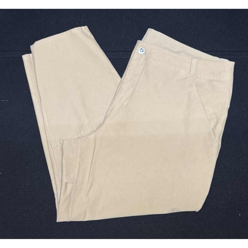 Lululemon Pants Mens 40x26 Beige Stretch Chino Tapered Cropped Adjustable Waist